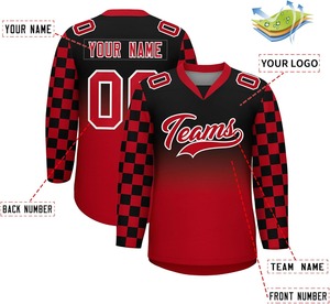 Venta al por mayor de calidad profesional de secado rápido de tela sublimada uniformes del equipo transpirable rendimiento OEM por encargo camisetas de hockey sobre hielo - Product Image 6