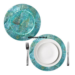 Assiette en bois élégante de qualité supérieure forme ronde fantaisie concepteur fait à la main mariage décoratif vente chaude en gros assiette en bois - Product Image 6