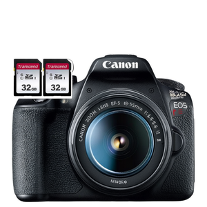 Digital SLR Camera with 18-55mm Wide Angle Telephoto Lens and 64GB <b>Memory</b> <b>Card</b> - Product Image 1