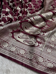 Customizable Women Handloom Drapes Mashru Silk <b>Saree</b> Stylish Traditional Border Soft Sun Protection Quick Dry Party Wear - Product Image 3