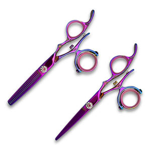 Stainless Steel Hair Cutting <b>Shears</b> Double Swivel Thumb <b>Handle</b> Salon Scissor - Product Image 6