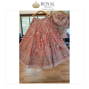 Fabricante al por Mayor que Vende una Colección de Ropa de Novia de Diseñador, Ropa India, Tela Suave con Trabajo de Espejo Real, Lehenga Choli - Product Image 6