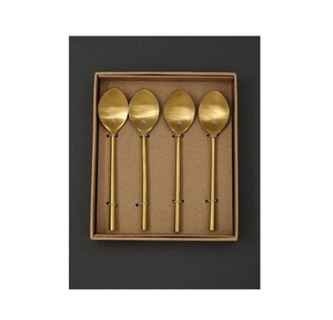 Cuillère de service en laiton au design élégant pour la restauration, utilisation en vaisselle, couverts de luxe, cuillère en laiton pour café, thé, dîner, dessert avec finition polie - Product Image 1