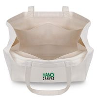 Tas Tote Kanvas Ramah Lingkungan dengan Pegangan, Ukuran Besar, Cetak Warna Natural, Tali Bahu, Ukuran Sesuai Pesanan Vietnam