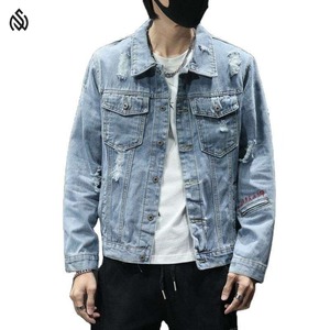 100% Cotton Denim <b>Jacket</b> For <b>Men</b> Casual Wear Solid Color Pocket <b>Thin</b> Style High Quality Clothing <b>Men</b> Denim winter <b>jacket</b> - Product Image 6