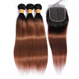 Vente en gros d'extensions de cheveux vierges 100% Remy meilleure qualité Super Double dessiné cuticule alignée couleur de cheveux cheveux - Product Image 2