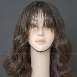 Prix de gros pour les extensions de cheveux humains vierges vietnamiens Perruques ondulées à franges sans enchevêtrement et perte de cheveux Remy Hair - Product Image 1