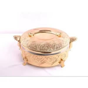 Cacerola de Acero Inoxidable con Acabado de Cobre de Lujo con Mango de Diseño, Perfecta para Curry, Arroz y Servir en Ocasiones Especiales - Product Image 5