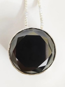 จี้เพชรโมอิสอัญมณีทรงกลมสีดำ300 CT จี้เงินสเตอลิงแสนสวยจี้ฮิปฮอปและเครื่องประดับเพชรอื่นๆ - Product Image 2