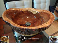 Antiquités Acacia Lavabo en bois fait main Lavabo unique Lavabo de super qualité