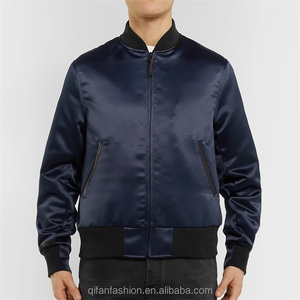 Chaqueta Bomber de Satén Personalizada para Hombre, con Logotipo Frontal, Transpirable, de Secado Rápido, Chaqueta de Invierno al por Mayor 2025 - Product Image 5