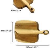 Ensemble de planches à découper en bois d'acacia rectangulaires, gadgets de cuisine avec poignée pour la viande, le pain, la charcuterie, rangement en bambou, matériau alimentaire