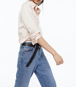 เสื้อผู้หญิงลำลองแขนยาวปกกระดุมสีทึบเสื้อเชิ้ตสตรีทแวร์ผ้าคอตตอนผ้าลินินทรงหลวมสำหรับผู้หญิง - Product Image 4