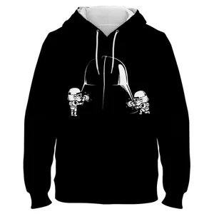 Moletom Masculino Imprimir Star Wars Cool Boy Girl Kids Hoodies Moda Estilo Homens Mulheres Roupas Tops Sweats