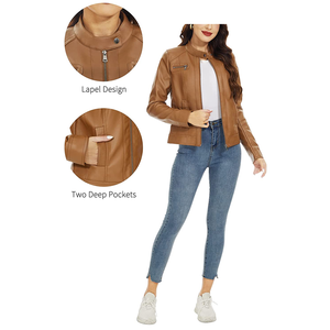 Chaquetas de Motocicleta de Cuero para Mujer, Invierno 2023, Personalizadas, de Alta Calidad, Impermeables, Resistentes al Viento, Talla Grande, Acabado en Nailon - Product Image 6