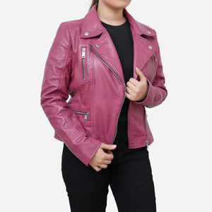 Chaqueta de Cuero de Piel de Oveja 100% Pura, Calidad Superior, Impermeable, Tejida, de Secado Rápido para Mujer, Servicio Personalizado OEM - Product Image 6