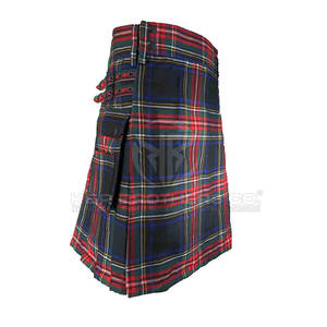 กระโปรงลายตาหมากรุกของผู้หญิงพร้อมผ้าสัมผัสนุ่มและจีบเรียบร้อยสำหรับสวมใส่ในชีวิตประจำวันผ้าตาหมากรุก - Product Image 2