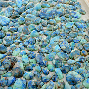 Lote de cabujón de azurita suelta natural, mezcla de formas, venta al por mayor, cristales a granel, diseño de piedras preciosas, azurita en cuarzo, cabujones de tamaño libre - Product Image 4