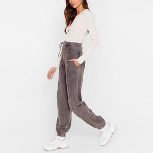 Joggings d'usine avec lavage à l'acide Vente en gros avec lavage à l'acide Pantalons de survêtement unisexes avec lavage à l'acide Pantalons de jogging oversize pour femmes - Product Image 3