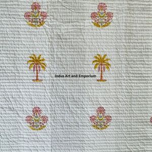 Wholesale Eco-Friendly Knitted Hand Block Printed 100% Cotton <b>Quilted</b> Bedspreads & Bedcover - Product Image 4