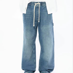 Nouveau pantalon de jogging en toile High Street bon marché 100% coton pantalon lourd pour hommes de coupe régulière - Product Image 1