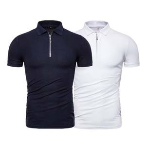 <b>Mens</b> Half Zip <b>Polo</b> Shirt Knit Summer Short Sleeve 100% Cotton <b>White</b> Classic Fit <b>Mens</b> <b>Polo</b> Shirts 2025 - Product Image 4
