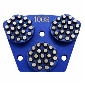 Plaque de ponçage trapézoïdale ou fixation pour plaque magnétique CPS Triple Cluster Diamond Button M6 <span class=keywords><strong>à</strong></span> visser pour le ponçage des sols en <span class=keywords><strong>béton</strong></span> - Product Image 3