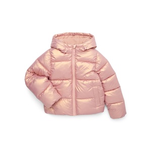 Chaqueta acolchada rosa para niños al por mayor | Abrigo de invierno con capucha brillante para niñas y niños - Product Image 1