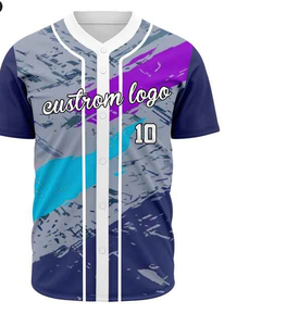 Venta al por mayor en blanco camisa de béisbol de los hombres de diseño personalizado de impresión Jersey de béisbol ropa deportiva de sublimación Jersey de béisbol - Product Image 1