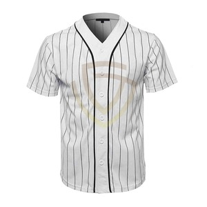 Uniformes de baseball pour hommes adultes, col en V, séchage rapide, respirant, 100% polyester, qualité supérieure, logo personnalisé, service OEM - Product Image 1
