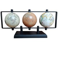 Globe de bureau décoratif Antique de 8 pouces, Globe terrestre rotatif, Globe géologique, Base en bois, utilisation pour l'éducation des enfants