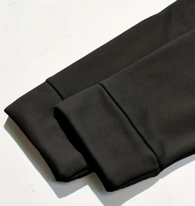 Ensemble décontracté deux pièces pour homme, automne-hiver, noir et blanc contrastés, col rond, sweat-shirt à manches longues, fermeture éclair, 100% coton - Product Image 6