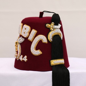 Nuevo 2023 Santuario personalizado Fez Templo personalizado de alta calidad Granate Shriner Fezzes - Product Image 4