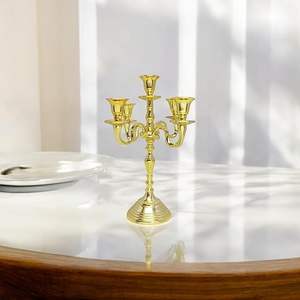 Bougeoir vintage en aluminium de haute qualité, qualité exclusive, 5 bras pour la décoration de la maison, vente en gros, bougeoir unique - Product Image 6