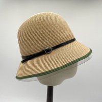 Sombrero de Pescador Hecho a Mano en Taiwán, Ecológico, de Papel Tejido con Diseño de Flores y Lazo, Plegable, Protección Solar, para Uso Diario y Pesca al Aire Libre