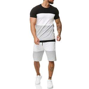 Ensemble deux pièces unisexe de marque personnalisée T-shirt et short en tissu tricoté d'été de style formel pour hommes Design surdimensionné - Product Image 4