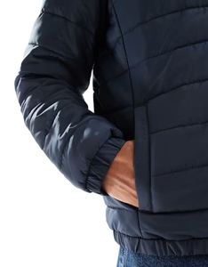 Veste polaire col montant coupe-vent durable imperméable polyester logo personnalisé unisexe veste en duvet à bulles pour hommes veste d'hiver - Product Image 5