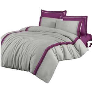 Juego de Ropa de Cama de Lujo de 6 Piezas, Tamaño King, Tela Satén, Incluye Funda Nórdica, Sábana Ajustable y Fundas de Almohada, Diseño Sólido, para Uso Doméstico - Product Image 1