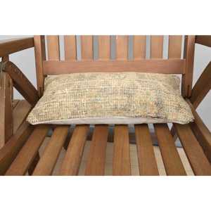 Almohada de retales Kantha de lana Beige de 8x16 pulgadas, almohada bordada Vintage rústica, estilo navideño portátil para coche y hogar - Product Image 4