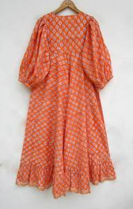 Vente en gros Robe longue élégante pour femmes Tendance Vintage Style indien Tassel Long Coton Bouton Taille Ceinture Lavable Manches complètes - Product Image 2