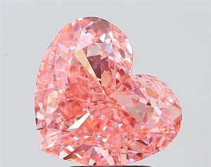 Diamant de laboratoire de qualité supérieure certifié IGI, taille cœur, 5,03 carats, couleur rose fantaisie, clarté VVS1, pierre en vrac pour bijoux de luxe - Product Image 1