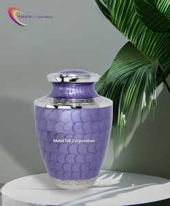 Urna Funeraria de Latón Azul Brillante Trieste para Cenizas, Precio de Mayoreo, Suministros Funerarios a Bajo Precio, Urna Metálica Conmemorativa para Cenizas, Urnas Funerarias - Product Image 2