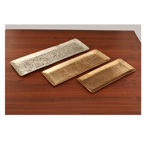 Assiette à vaisselle en métal à effet martelé texturé moderne de vente chaude Top tendance pour les fêtes de cuisine de tous les jours - Product Image 3