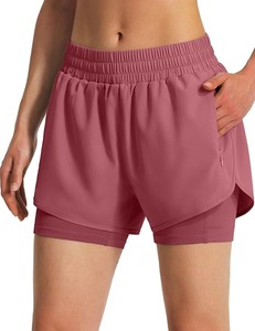Short en denim de coton taille haute pour femme bouton croisé extensible jambe droite manchette brute respirant lavé techniques motif chaud - Product Image 2