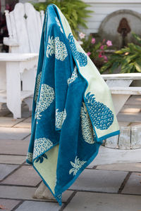 ผ้าขนหนูสำหรับสระว่ายน้ำผ้าแจ็คการ์ดทอจาก100% ผ้ากำมะหยี่ลายดอกไม้ด้านหนึ่งแห้งเร็ว - Product Image 4