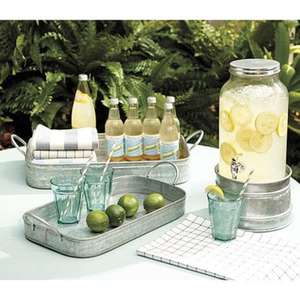 Plateau de service en métal galvanisé fait à la main Design attrayant avec forme et taille personnalisées pour la cuisine et la maison - Product Image 5