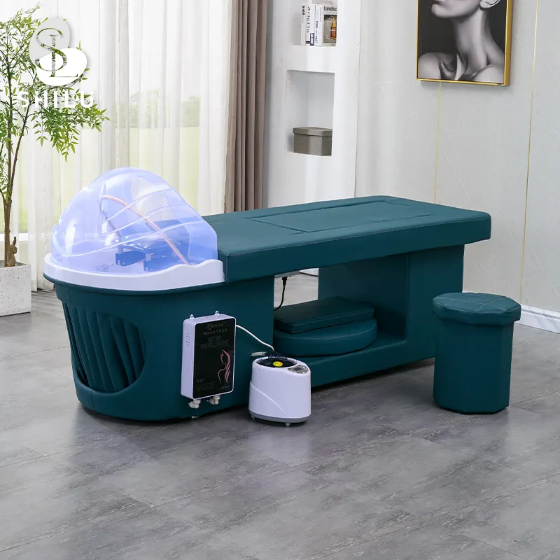 Kasur sampo Salon pijat, tempat tidur sirkulasi hidroterapi multifungsi dapat diraba khusus untuk Barbe Shop AJ12