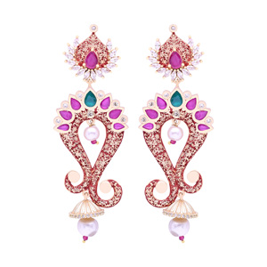 ต่างหูห้อยโฆษณาทันสมัยทันสมัยทันสมัยต่างหูชุบทองด้านที่สง่างามเครื่องประดับแฟชั่นที่กำหนดเองเครื่องประดับเลียนแบบสไตล์โบราณส่งออกสำหรับงานเลี้ยง - Product Image 2