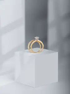 Bague de fiançailles en or massif 10K 14K 18K de qualité supérieure, 0,50 ct, diamant de laboratoire, bague de demande en mariage pour femmes, coupe ronde, fournisseur en gros - Product Image 2