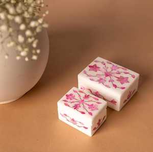 Boîte d'incrustation de nacre italienne bleue de haute qualité pour donner et cadeau de mariage - Product Image 2